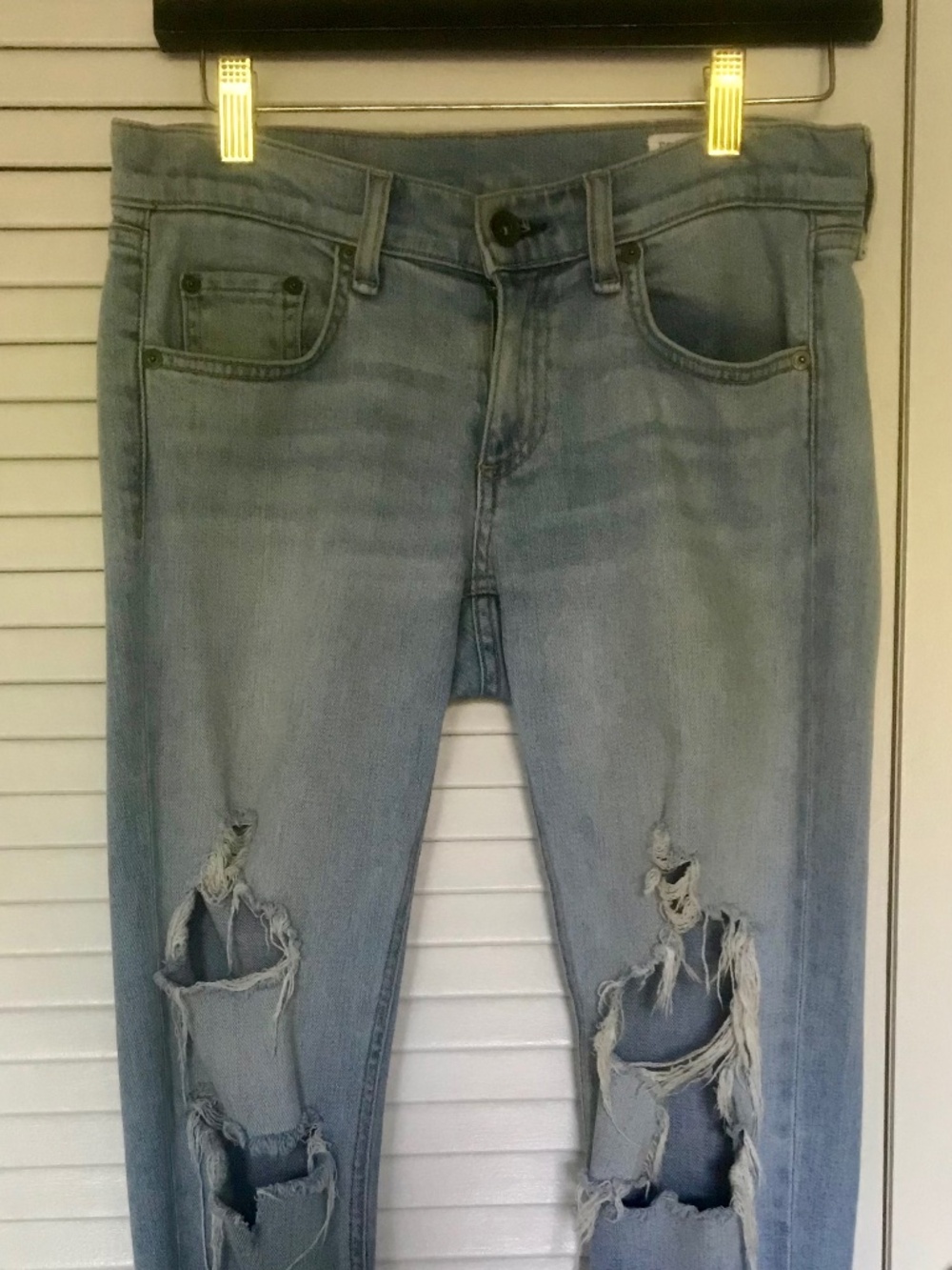 Rag & Bone Jeans Dre Capri Distressed